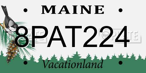 8PAT224 Maine License Plate