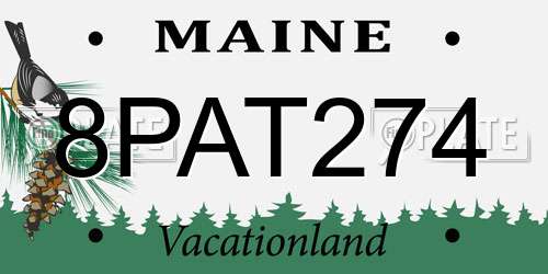 8PAT274 Maine License Plate