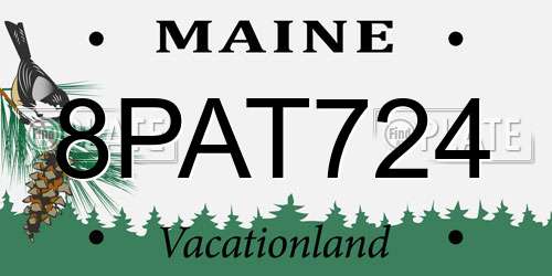 8PAT724 Maine License Plate