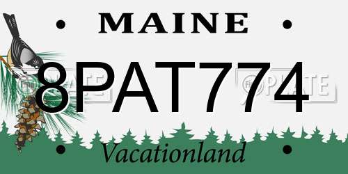8PAT774 Maine License Plate