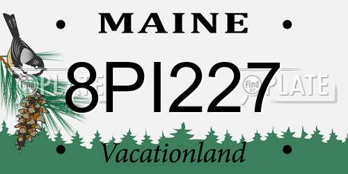 8PI227 Maine License Plate