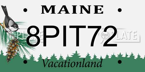 8PIT72 Maine License Plate