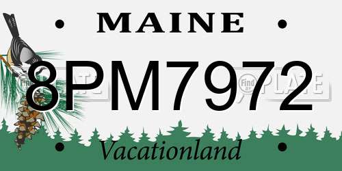 8PM7972 Maine License Plate