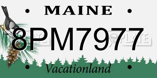 8PM7977 Maine License Plate