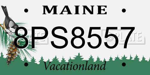 8PS8557 Maine License Plate