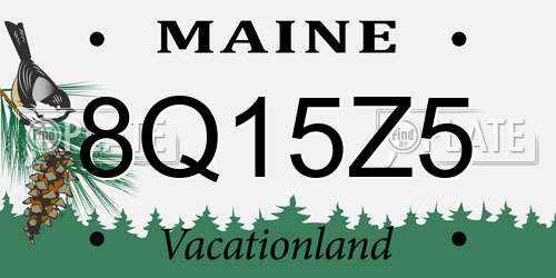 8Q15Z5 Maine License Plate
