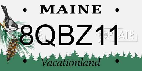 8QBZ11 Maine License Plate