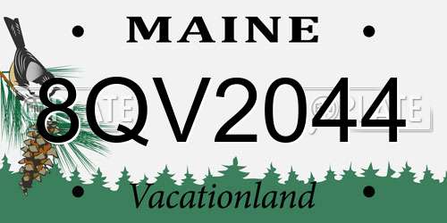 8QV2044 Maine License Plate