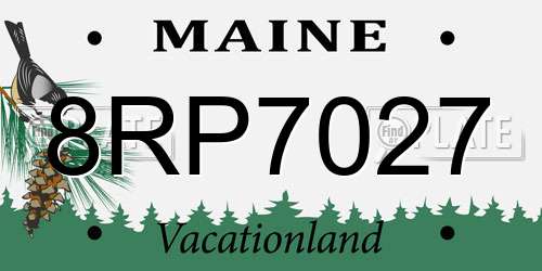 8RP7027 Maine License Plate