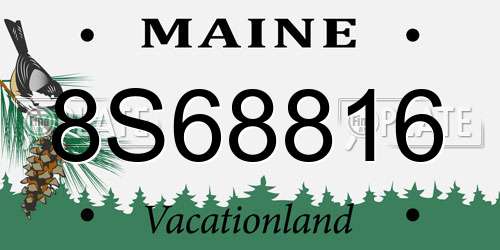 8S68816 Maine License Plate