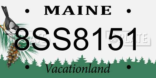 8SS8151 Maine License Plate