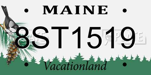 8ST1519 Maine License Plate