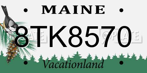 8TK8570 Maine License Plate