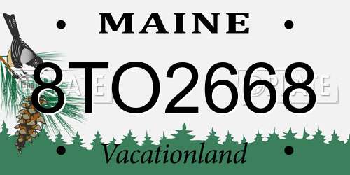 8TO2668 Maine License Plate