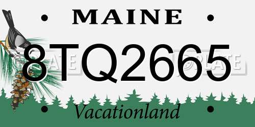 8TQ2665 Maine License Plate