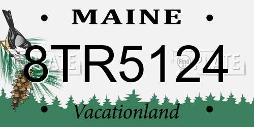 8TR5124 Maine License Plate