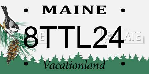 8TTL24 Maine License Plate