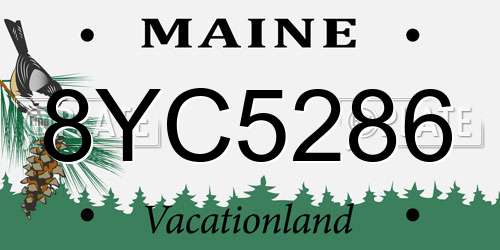 8YC5286 Maine License Plate