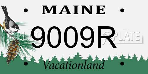 9009R Maine License Plate