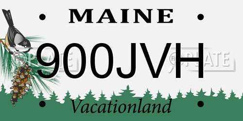 900JVH Maine License Plate