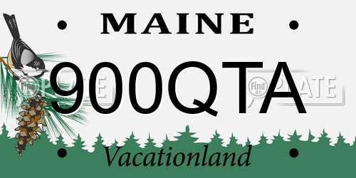 900QTA Maine License Plate