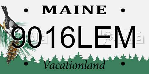 9016LEM Maine License Plate