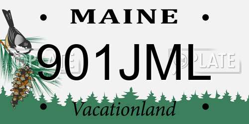 901JML Maine License Plate