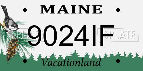 9024IF Maine License Plate