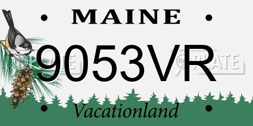 9053VR Maine License Plate