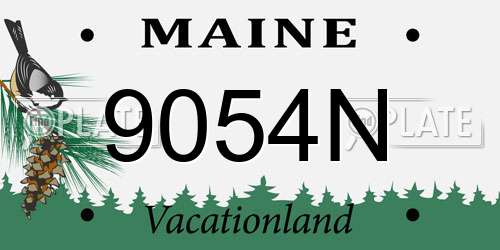 9054N Maine License Plate
