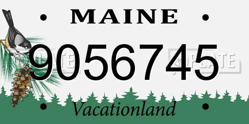 9056745 Maine License Plate