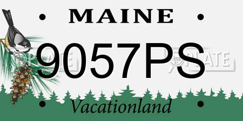 9057PS Maine License Plate