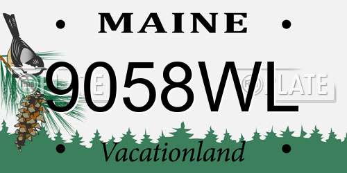 9058WL Maine License Plate
