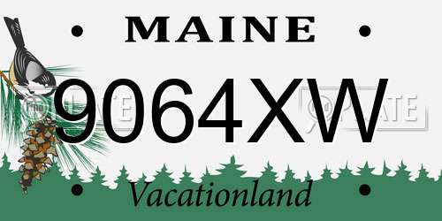 9064XW Maine License Plate
