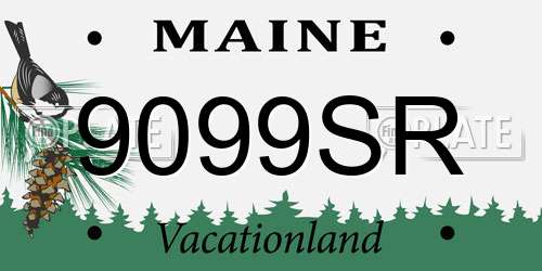 9099SR Maine License Plate
