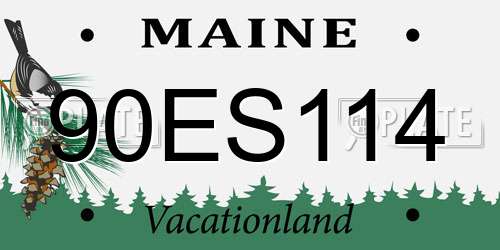 90ES114 Maine License Plate