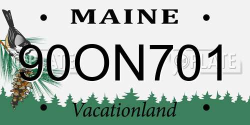 90ON701 Maine License Plate