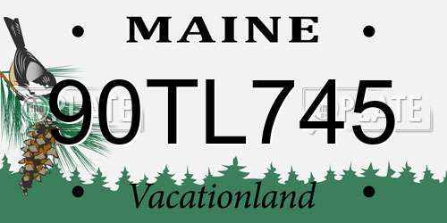 90TL745 Maine License Plate