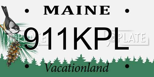 911KPL Maine License Plate