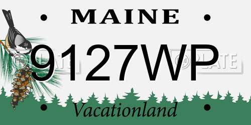 9127WP Maine License Plate