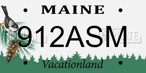 912ASM Maine License Plate
