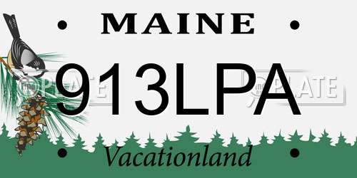 913LPA Maine License Plate