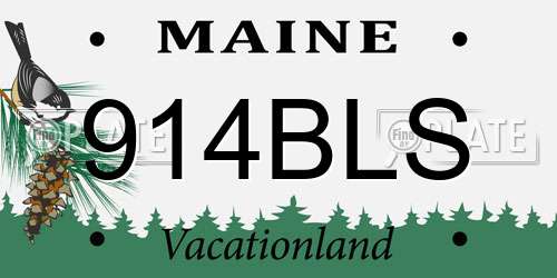 914BLS Maine License Plate