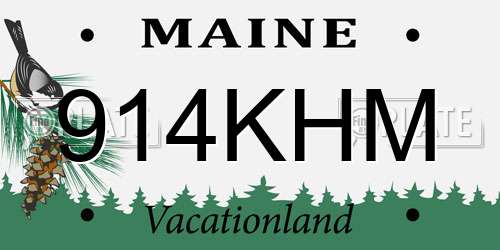 914KHM Maine License Plate