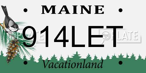 914LET Maine License Plate