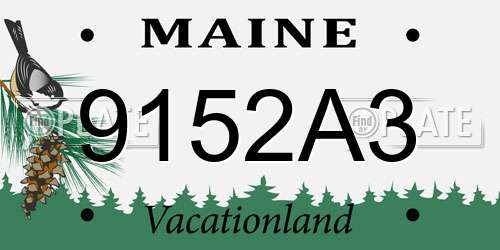 9152A3 Maine License Plate