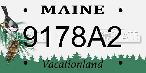 9178A2 Maine License Plate
