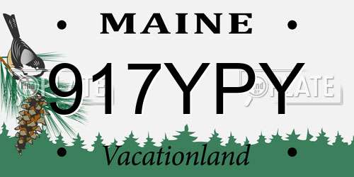 917YPY Maine License Plate