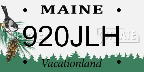 920JLH Maine License Plate