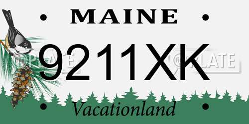 9211XK Maine License Plate